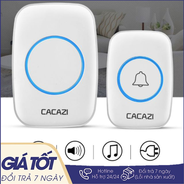 Chuông cửa không dây Cacazi A10 chống nước , chuông cửa không dây thông minh , chuông cửa không dây chống nước , chuông cửa thông minh , chuông cửa chống nước , chuông không dây Cacazi chính hãng