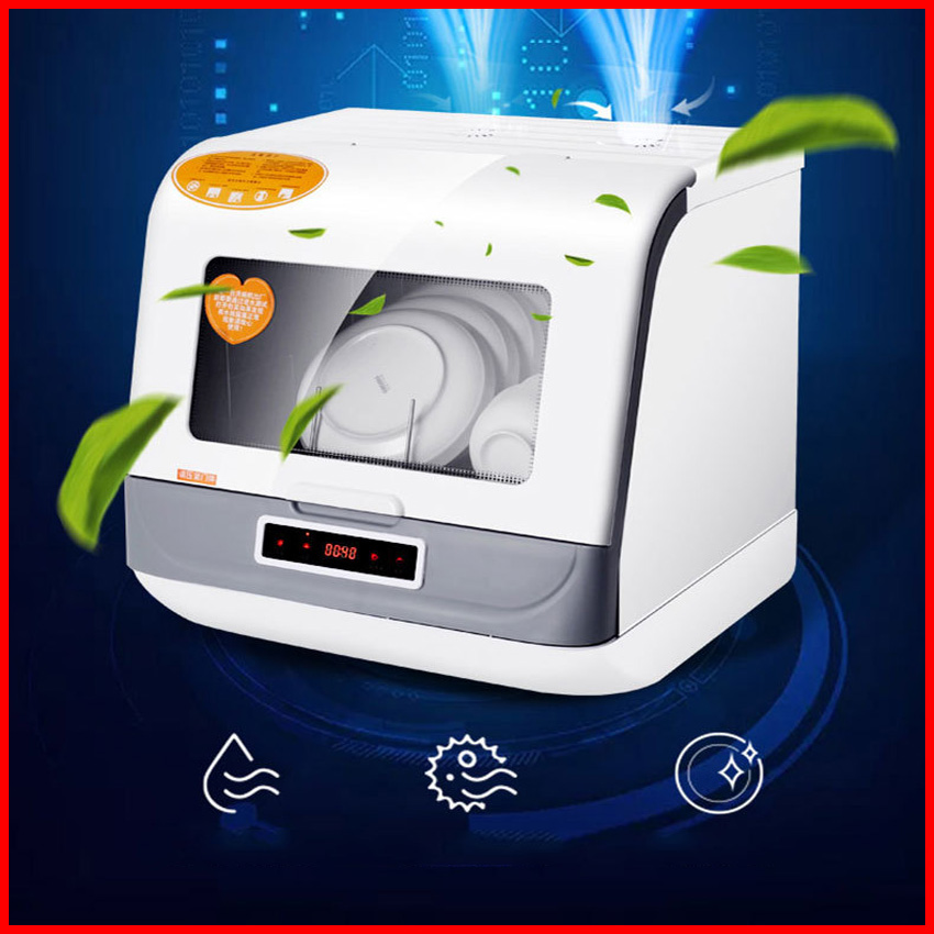 Máy rửa bát tự động Tosiko công suất 1200W làm sạch siêu nhanh, tích hợp xịt xoay 3 chiều 360 độ model mới nhất, khử trùng nhiệt lên đến 99%