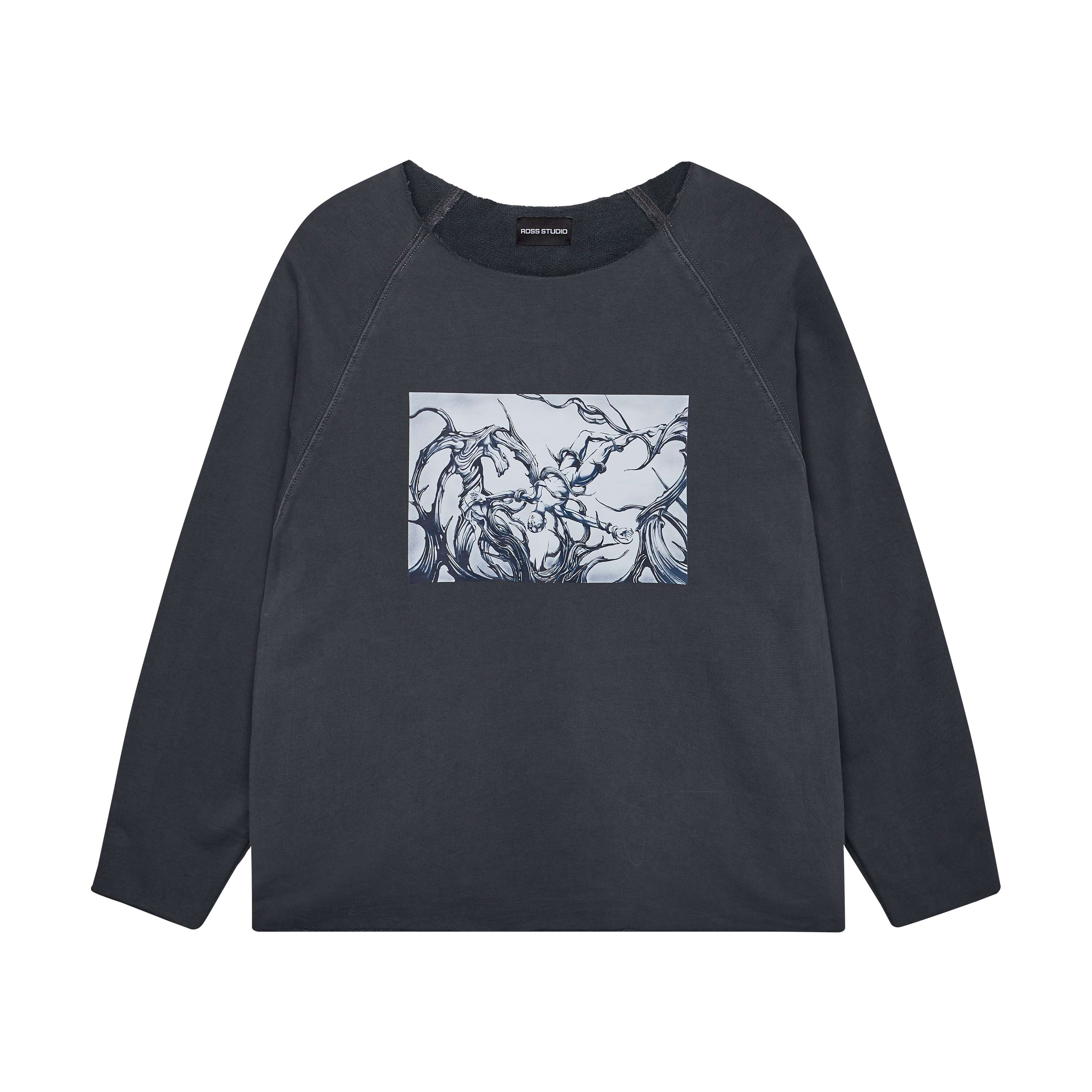 Áo sweater artwwork ross studio dài tay chất liệu nỉ chân cua dày - long sleeve artwork - ross studio