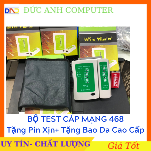 Bộ Test Cáp Mạng 468 (tặng kèm Pin) .Hộp Kiểm Tra Dây Mạng - RJ45 RJ11