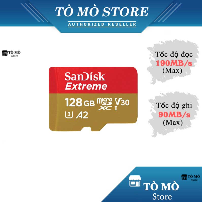 Thẻ nhớ MicroSDXC SanDisk Extreme 128GB A2 - 190MB/s - Bảo hành 5 năm