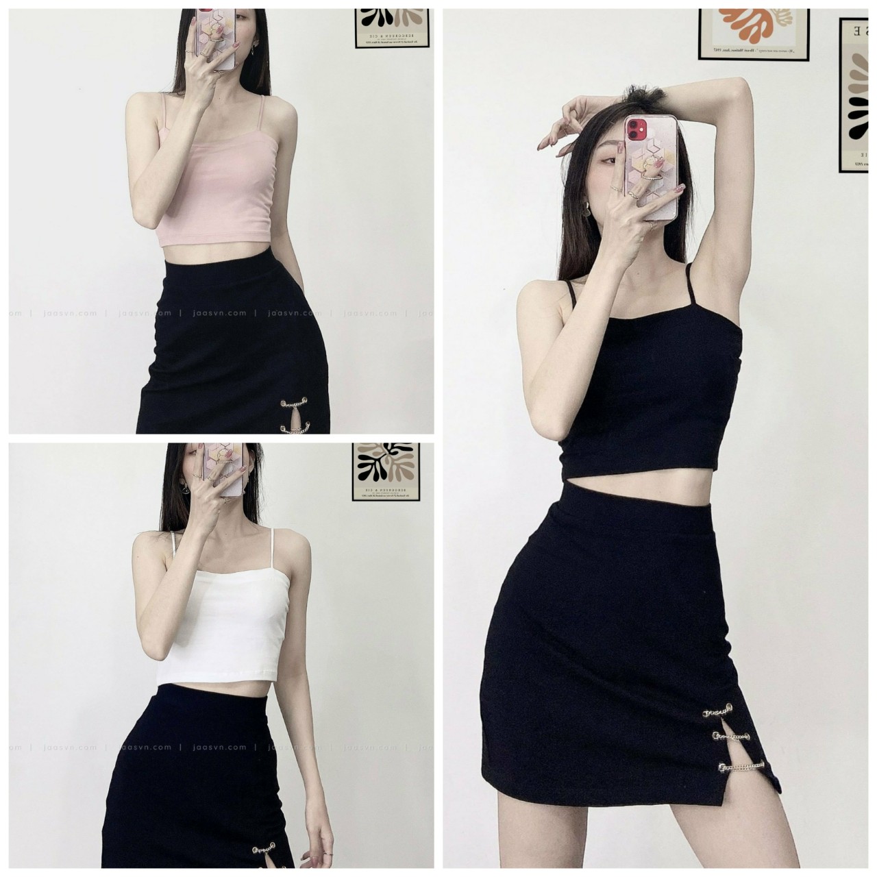 Áo hai dây sợi bún thun cotton cao cấp
