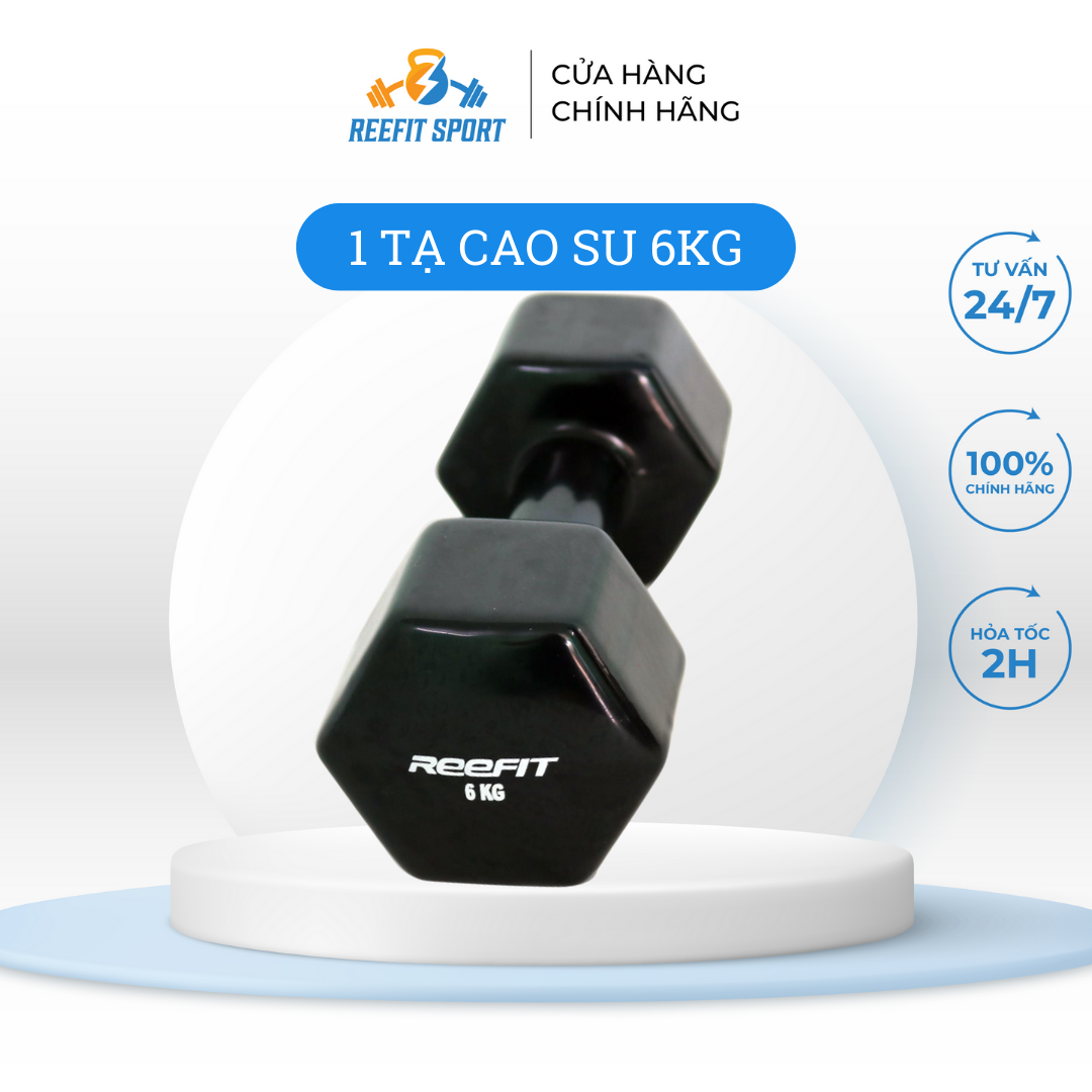 Tạ tay cao su 6kg Reefit