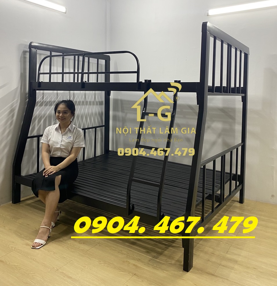 Giường tầng hộp vuông nhiều màu 1m4-1m6 - hàng mới 100%