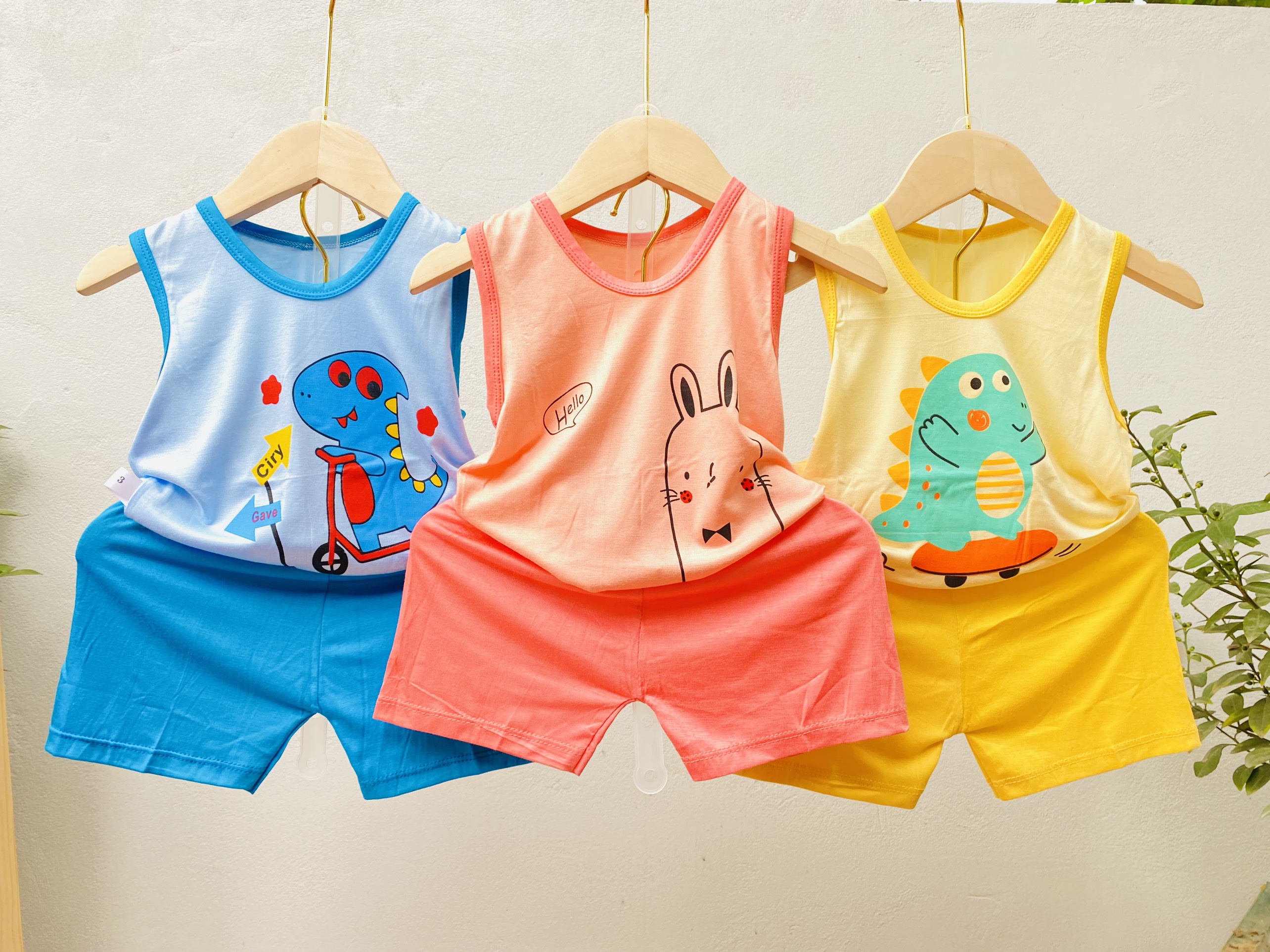 Bộ minky mom ba lỗ thun lạnh mềm, mát cho bé từ 6-16kg