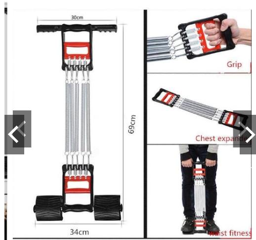 Bộ dụng cụ dây kéo 5 lò xo tập cơ bụng cơ tay đa năng