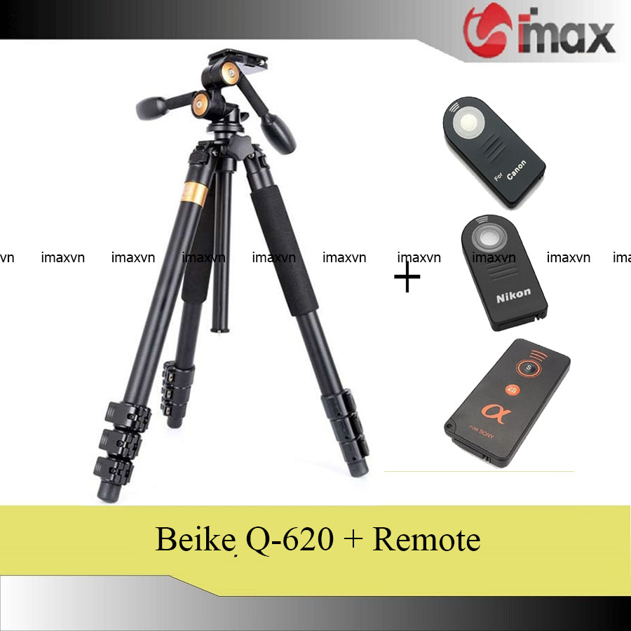 Chân máy ảnh Tripod Beike Q-620 + Remote cho máy ảnh