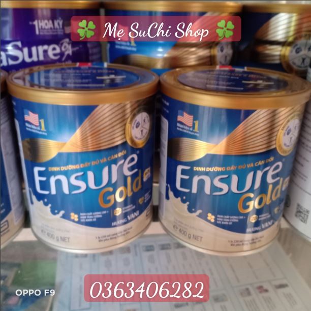 [Hoàn tiền + date mới] combo Sữa bột Ensure Gold lon 400gr hương VANI dinh dưỡng cân đối và đầy đủ cho người lớn giúp phục hồi và tăng cường sức khỏe nhanh chóng