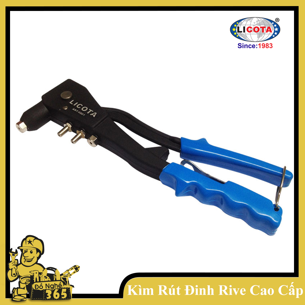 Kìm rút tán đinh Rive Licota kìm rút đinh rive, kìm rút rive, kìm rút tán đinh rive là dụng cụ khá phổ biến đối với những người thợ chuyên thi công, lắp đặt cửa nhôm, và các thợ lắp ráp tủ sắt… Kìm rút tán đinh rive hi