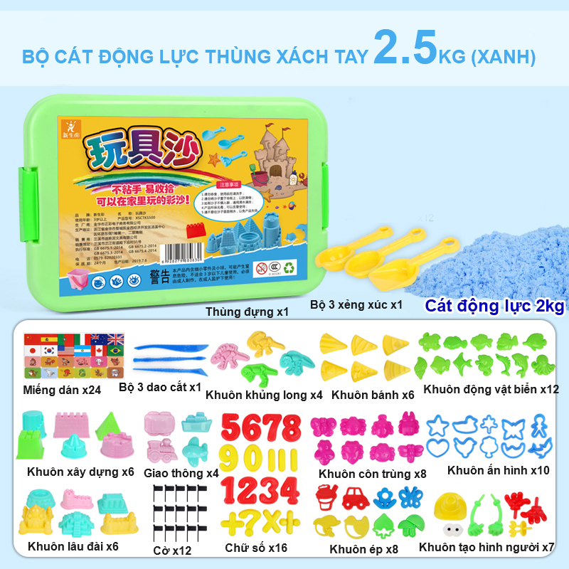 Cát Động Lực Đồ Chơi Tạo Hình Khuôn Cho Bé