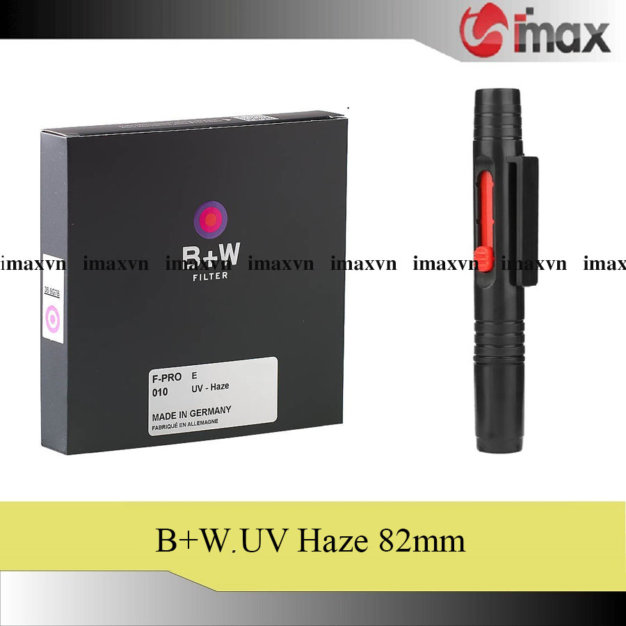 Kính lọc filter b+w f-pro 010 uv-haze e 82mm + bút lau lens