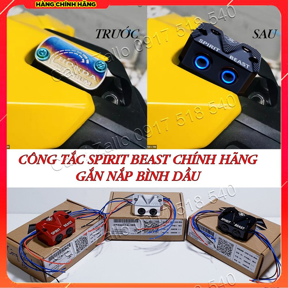 Công Tắc Spirit Beast Gắn Nắp Bình Dầu Có Đèn ( Hàng Chính Hãng )