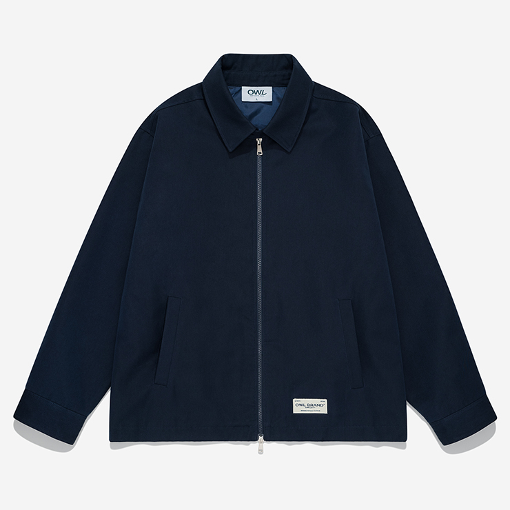 Owl brand® simplicity khaki jacket - áo khoác khaki cổ bẻ / navy