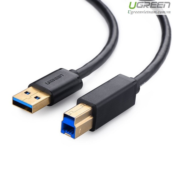 Cáp usb 3.0 am to bm dài 2m máy in ugreen 10372 chính hãng