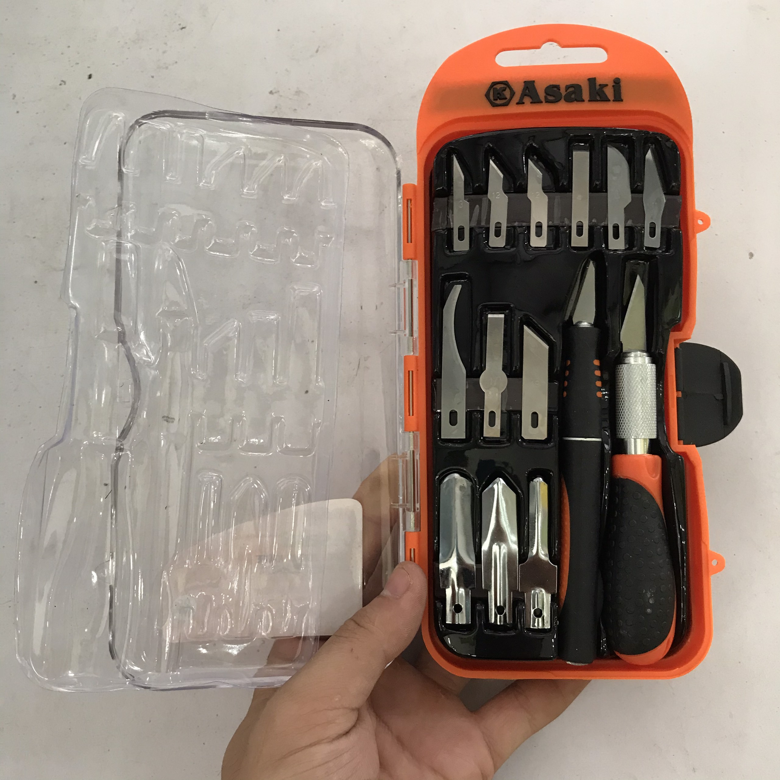 Bộ dao thép sk5 asaki nhật bản 14 món