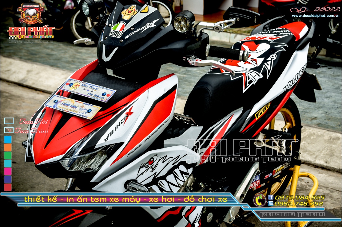 Tem trùm winner x 150 cá mập đỏ bạc