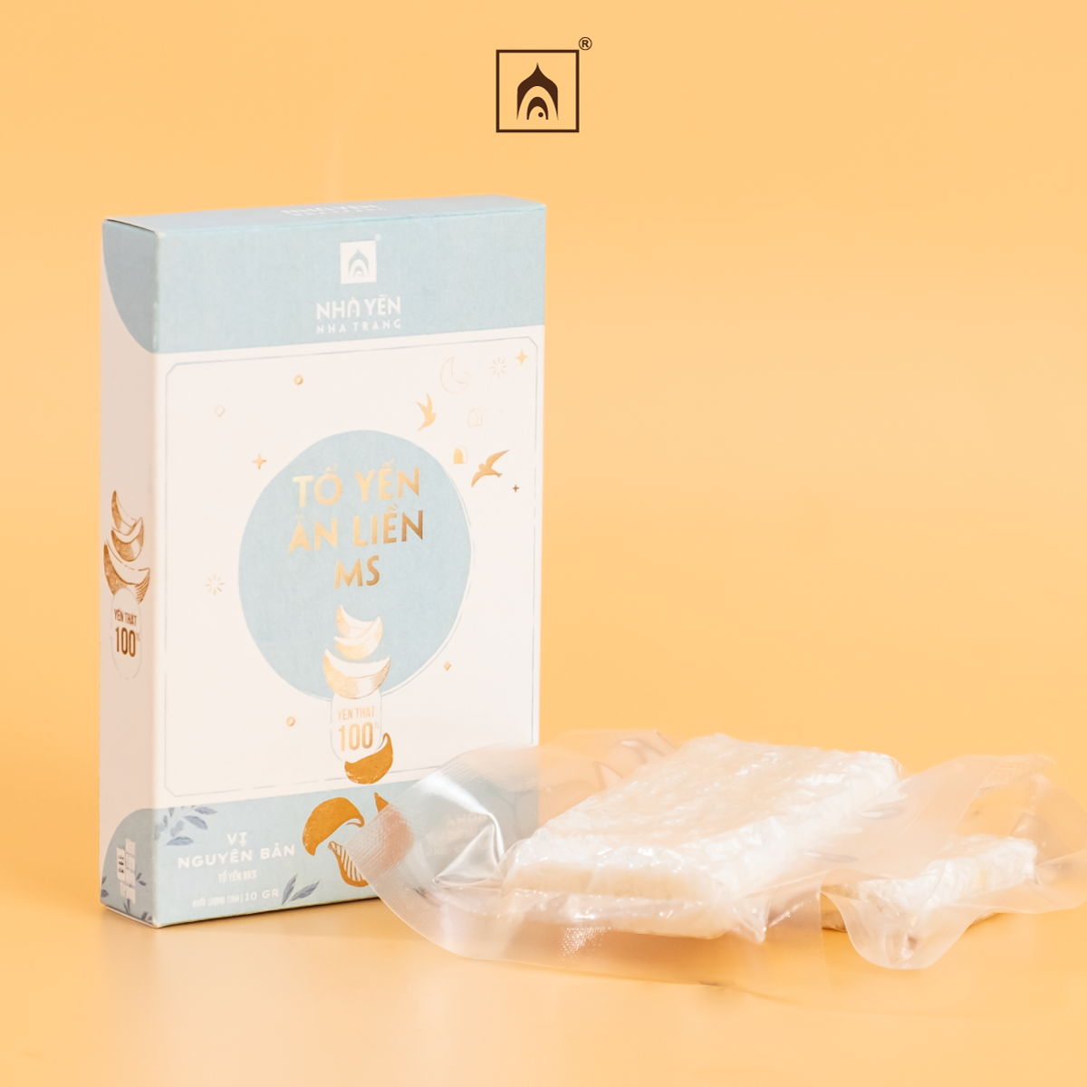 Tổ yến ăn liền nguyên vị - nhà yến nha trang - hộp 10 gram - tổ yến ăn liền ms - tổ yến ăn liền nha trang