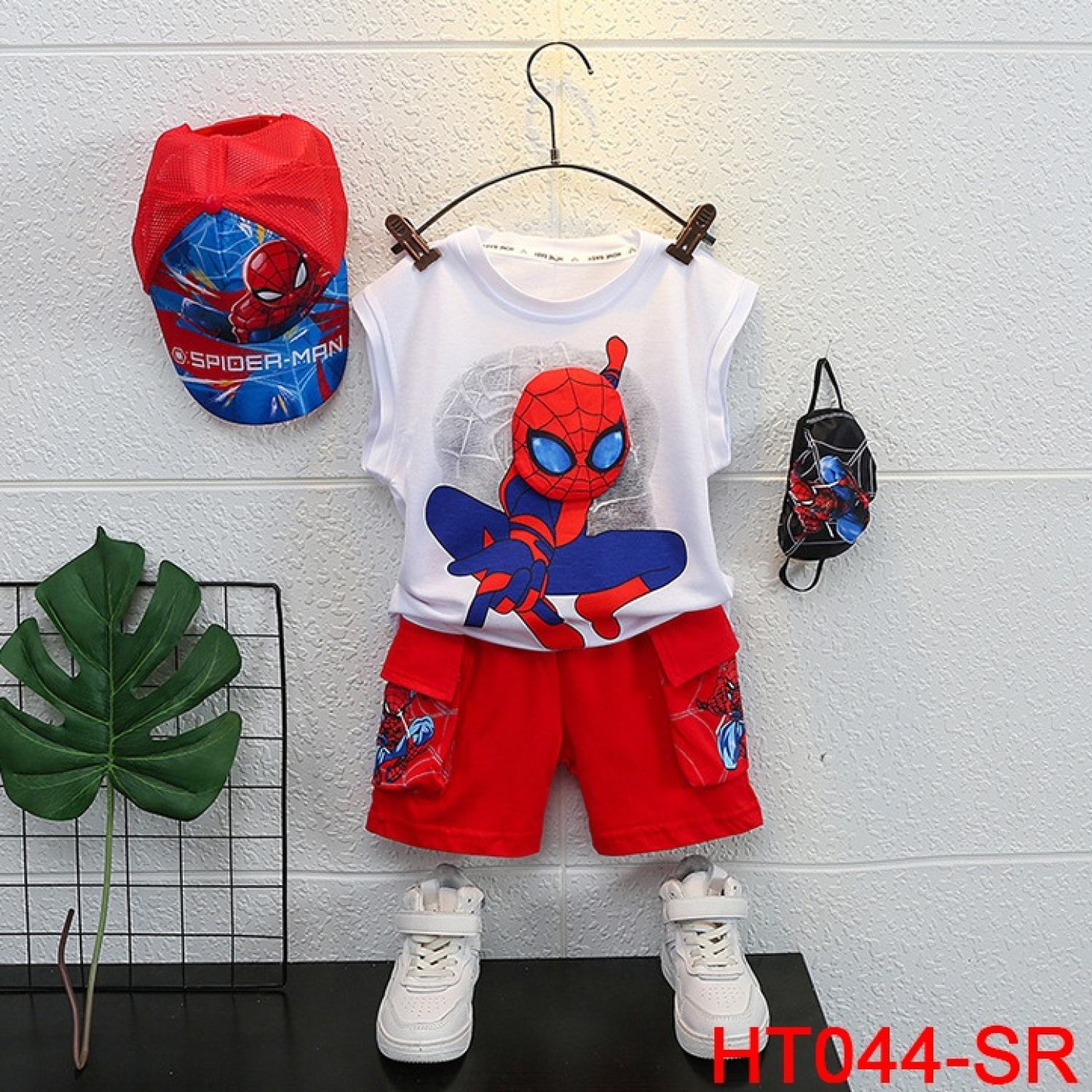 SIÊU SALE - Bộ 3 lỗ bé trai siêu nhân nhện mặc mùa hè. Cotton thoáng mát, họa tiết siêu nhân người nhện Spider man - HT04