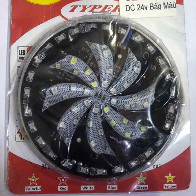 Đèn quay 7 mầu stop điện 24v - denquay7mau24v