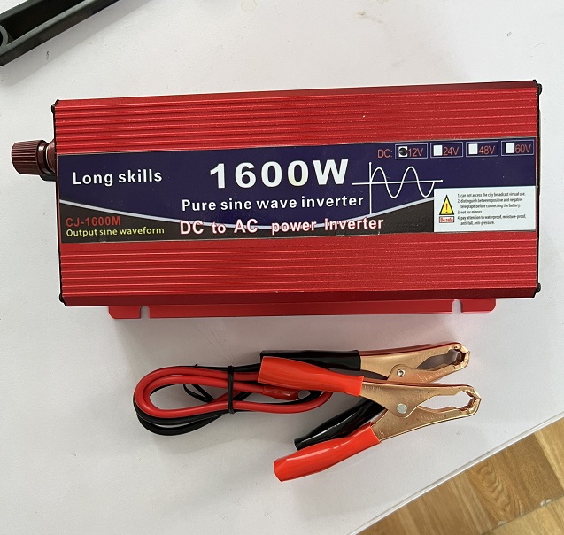 Bộ kích điện inverter 12v lên 220v sóng sine chuẩn 1600W