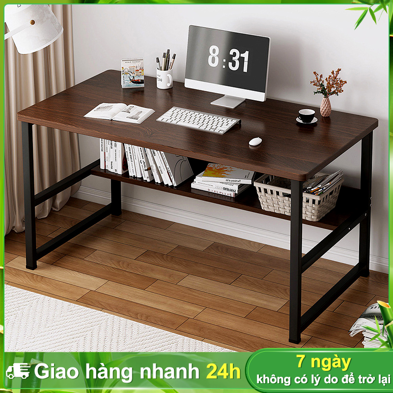 BOHO BÀN LÀM VIỆC Bàn Học Sinh Viên Chân Sắt Mặt Gỗ Dài 1m Bàn Làm Việc Đa Năng Bàn Học Mini Cao Giá Rẻ