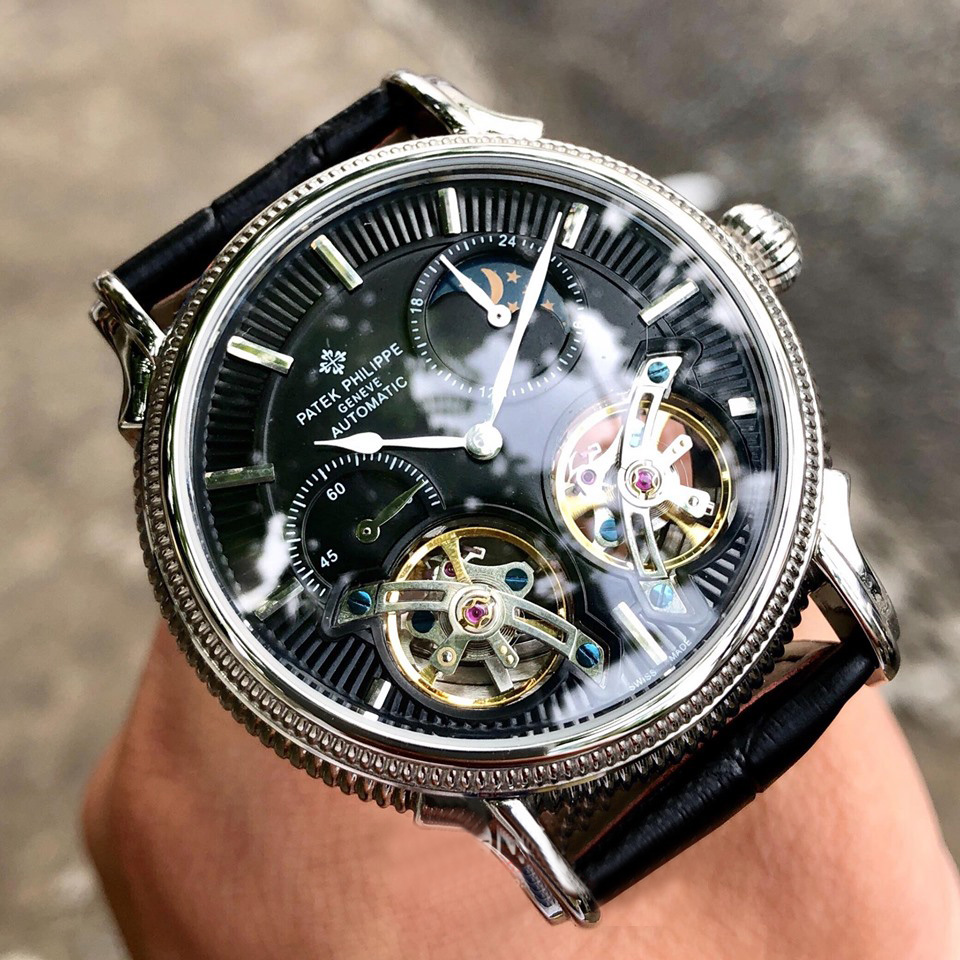 { RẺ VÔ ĐỐI }{ BẢO TÍN ĐỒNG HỒ SHOP SỊN LAZADA }  Đồng Hồ Patek Double Trang Nam Automatic Lộ 2 Máy Cao Cấp + Thẻ Bảo Hành