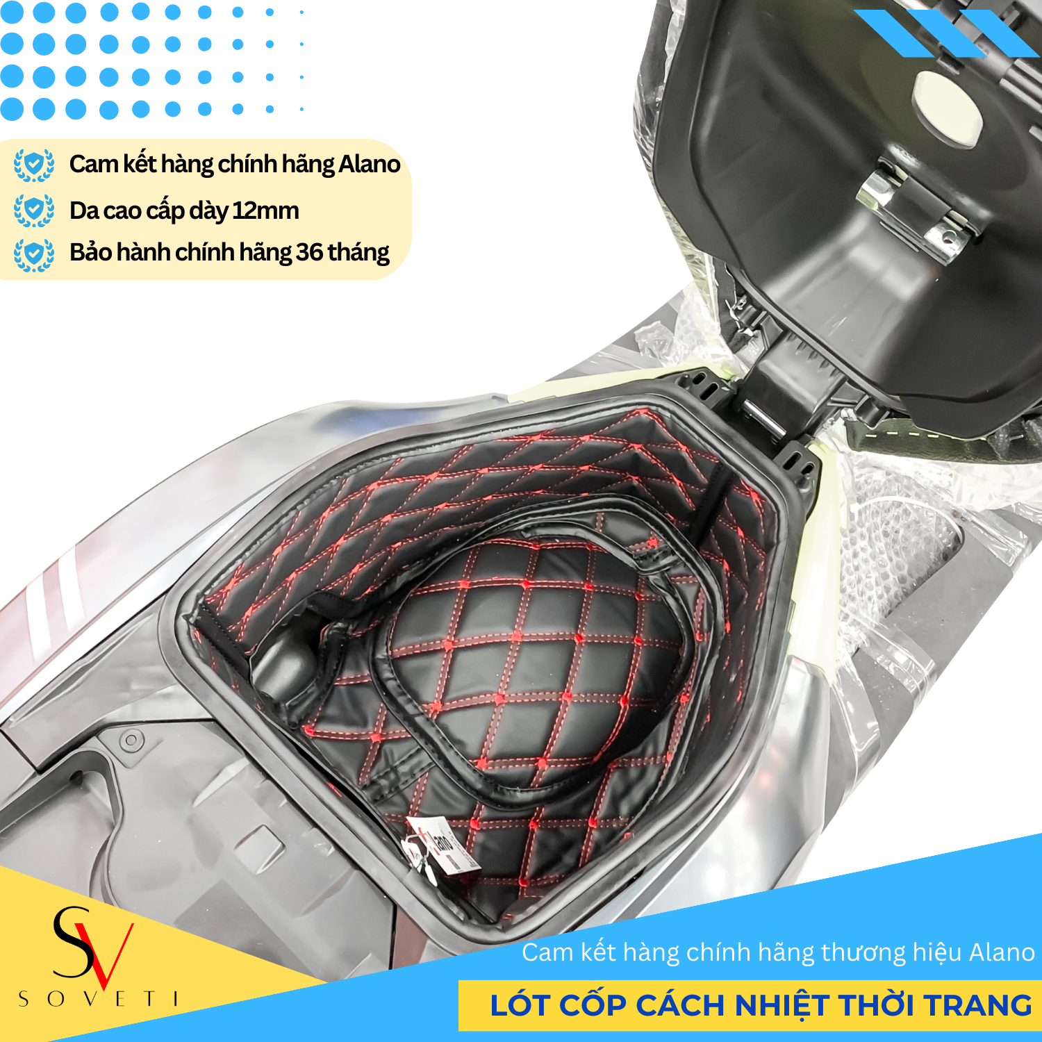 Đệm Cốp Cách Nhiệt, lót cốp da 5D-SOVETI HONDA SCOOPY 2021-2022 chống thấm nước, chống trầy xước Giá Rẻ Tận Xưởng