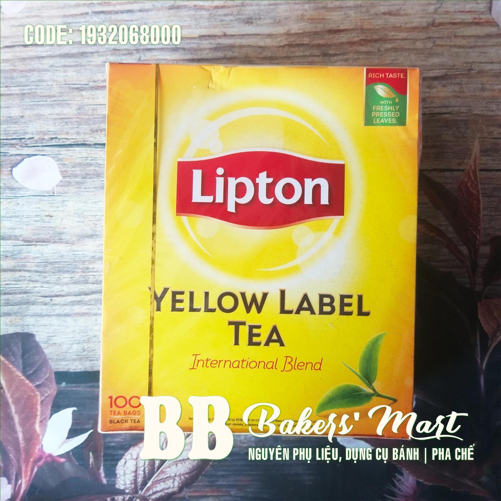[HCM]Trà LIPTON túi lọc nhãn vàng INDONESIA - Hộp 100 túi