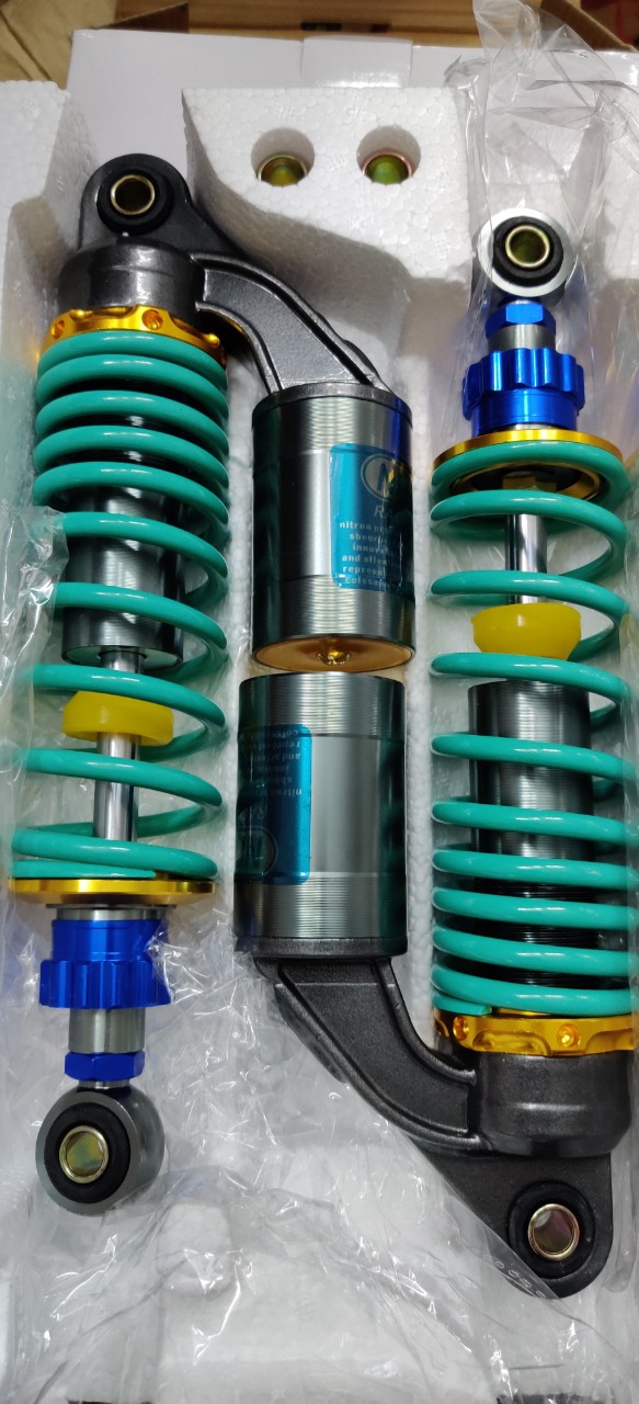 Phuộc nhún sau NITRON bình dầu cho các xe Dream Wave Sirius Jupiter Axelo Ellegant Cub 330mm 280mm ....