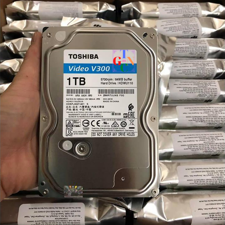 Ổ cứng HDD 1Tb Toshiba chuyên dụng cho đầu ghi camera, PC - chính hãng FPT, BẢO HÀNH 3 NĂM