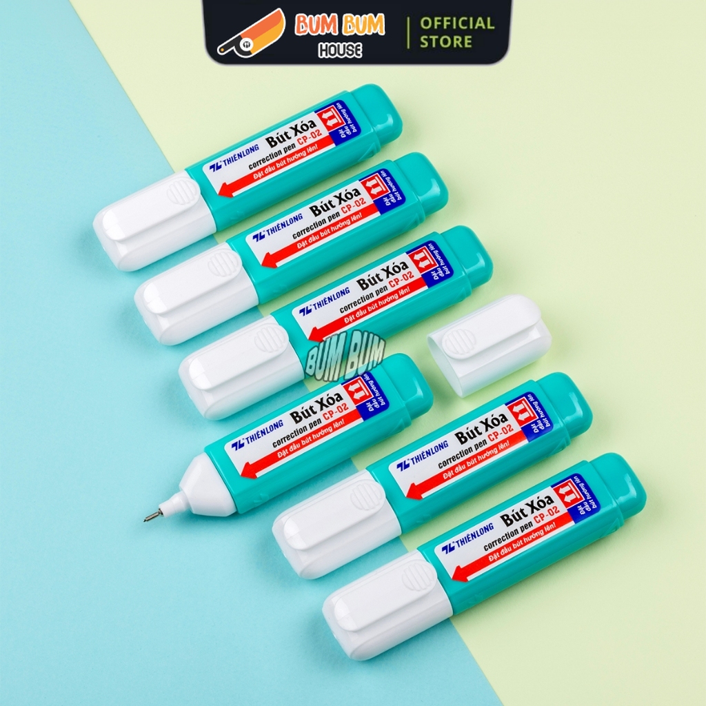 Combo 3/5 Cây Bút Xóa Nước Thiên Long Nhanh Khô Dành Siêu Sạch Dùng Cho Học Sinh 12ml