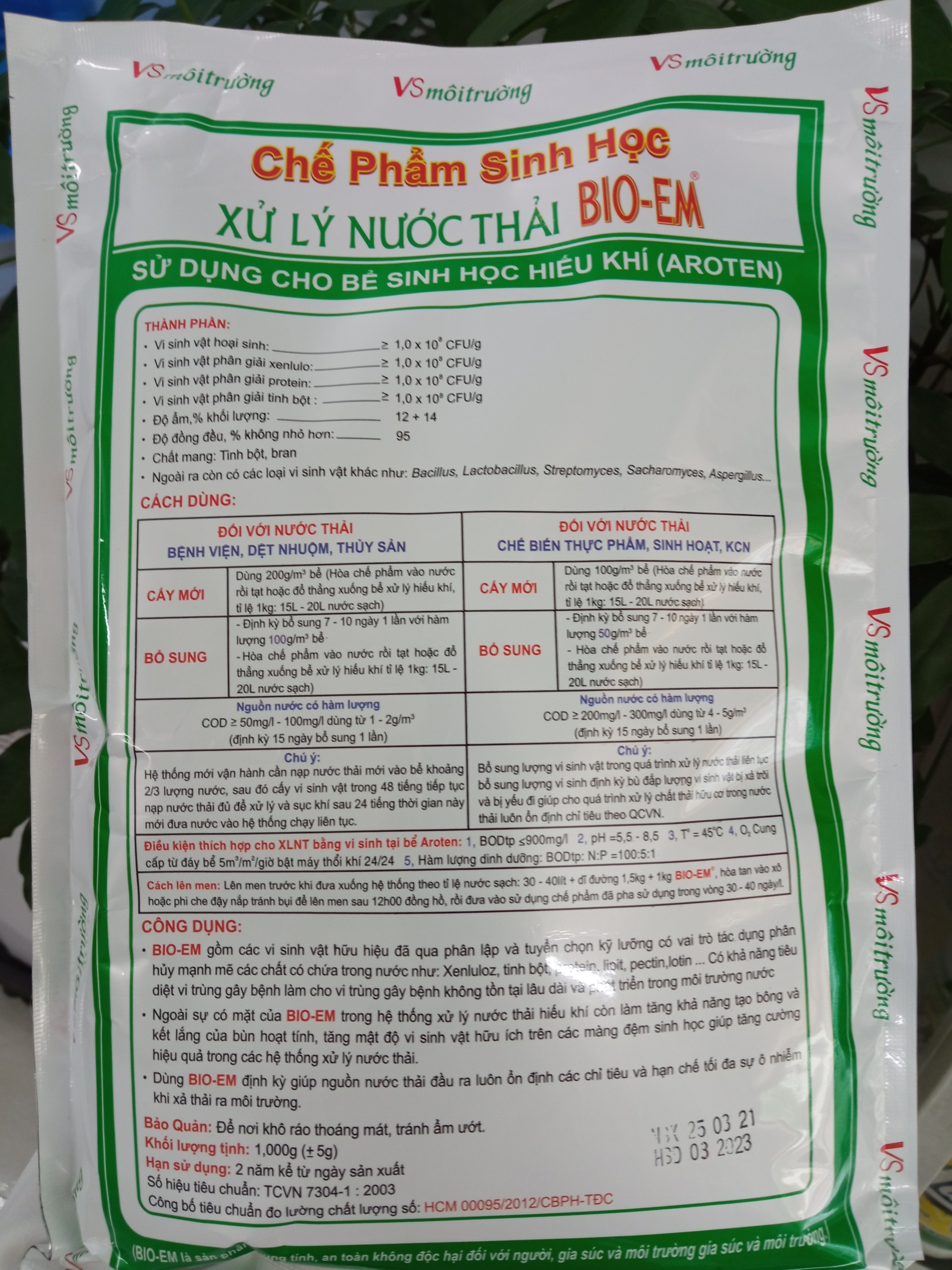 Chế phẩm sinh học xử lý nước thải BIO-EM