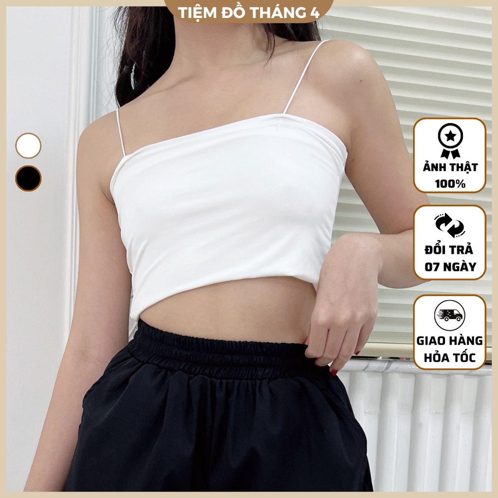 Áo bra 2 dây sợi bún chất thun ôm sát tiệm đồ tháng 4 bra bún