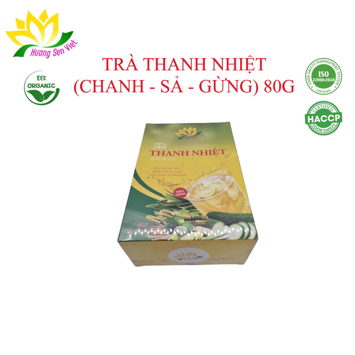 Trà thanh nhiệt 80g - cty hương sen việt