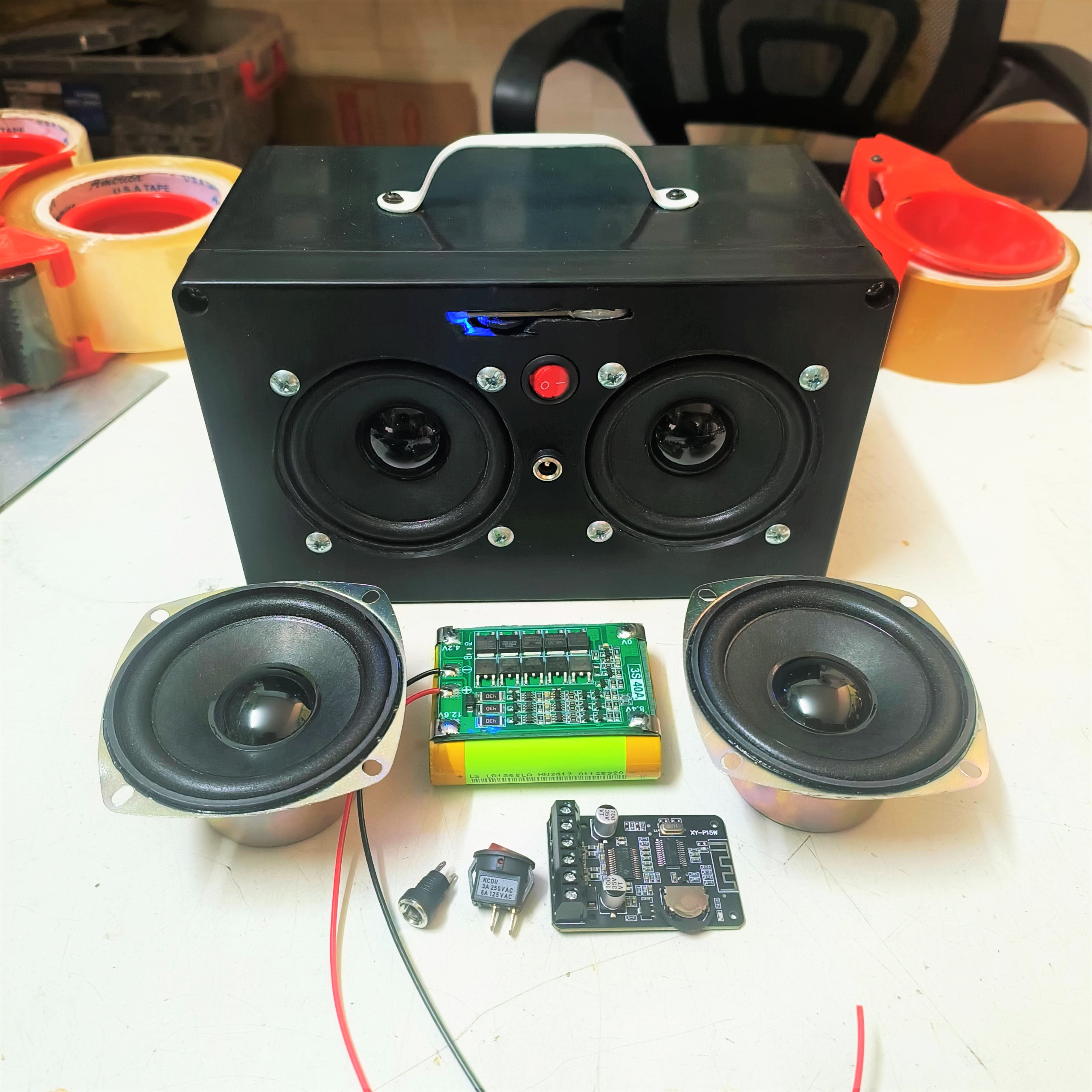 Mạch loa Bluetooth 5.0 XY-P15W + Loa, Bass treble cực căng. Linh kiện chế loa nghe nhạc blutooth xách tay - Hồng uyên