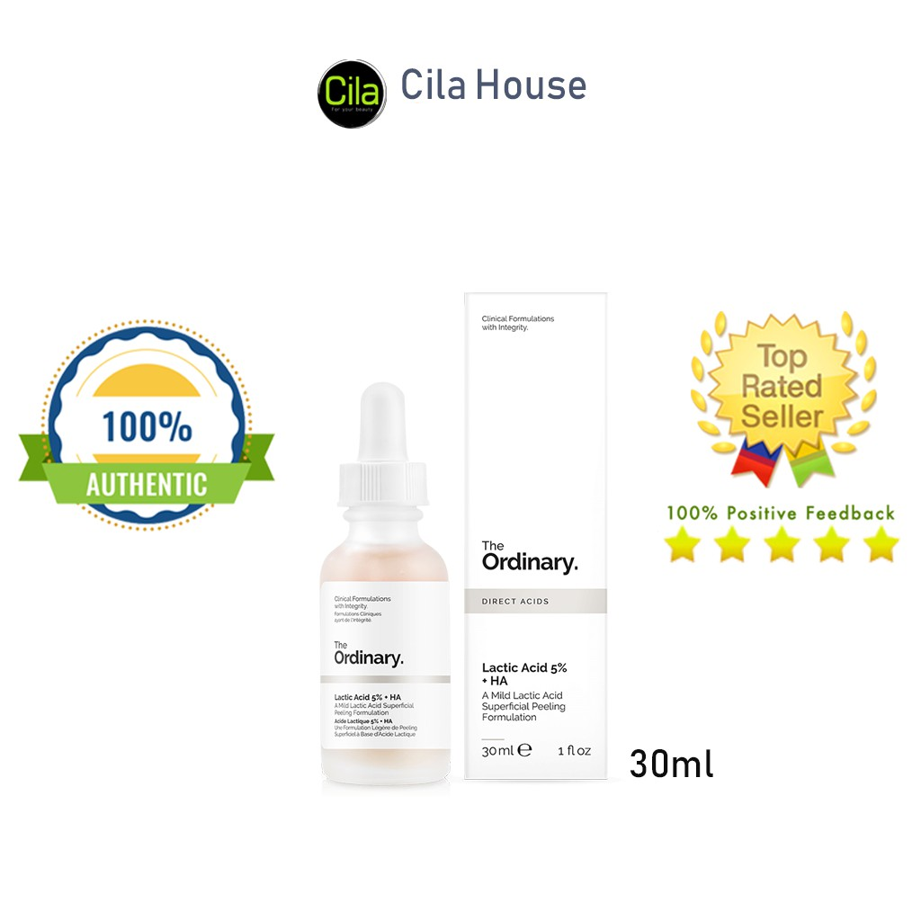 Tinh chất The Ordinary Lactic Acid 5%/10% + HA cấp nước, sáng mịn da - Cila House