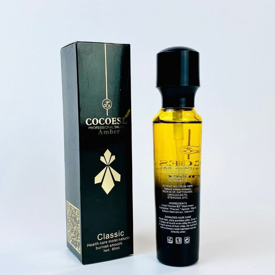 Tinh dầu dưỡng tóc COCOESL Amber Classic 60ml - hương nước hoa sang chảnh
