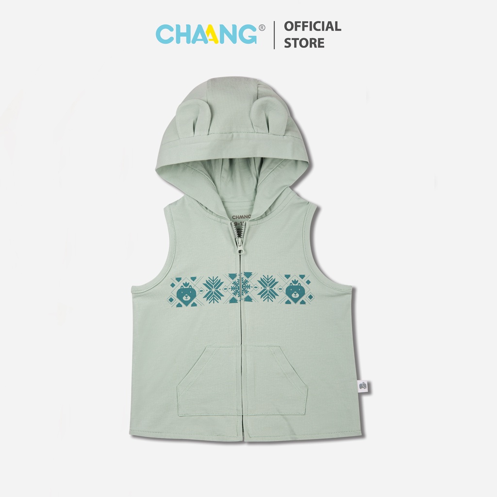 Áo gile có mũ snow xanh chaang-form nhỏ tăng 2 size