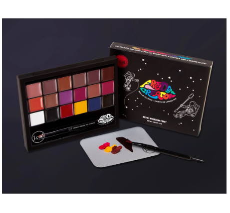 Bảng son lì 18 ô màu Jcat Freedom Mix Lip Palette kèm tấm trộn son và cọ