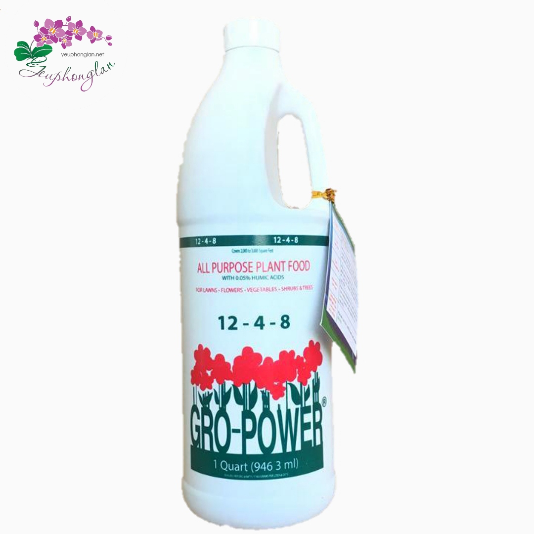 Gro power 12-4-8 Chai 946ml Phân Kích thích tăng trưởng Mỹ