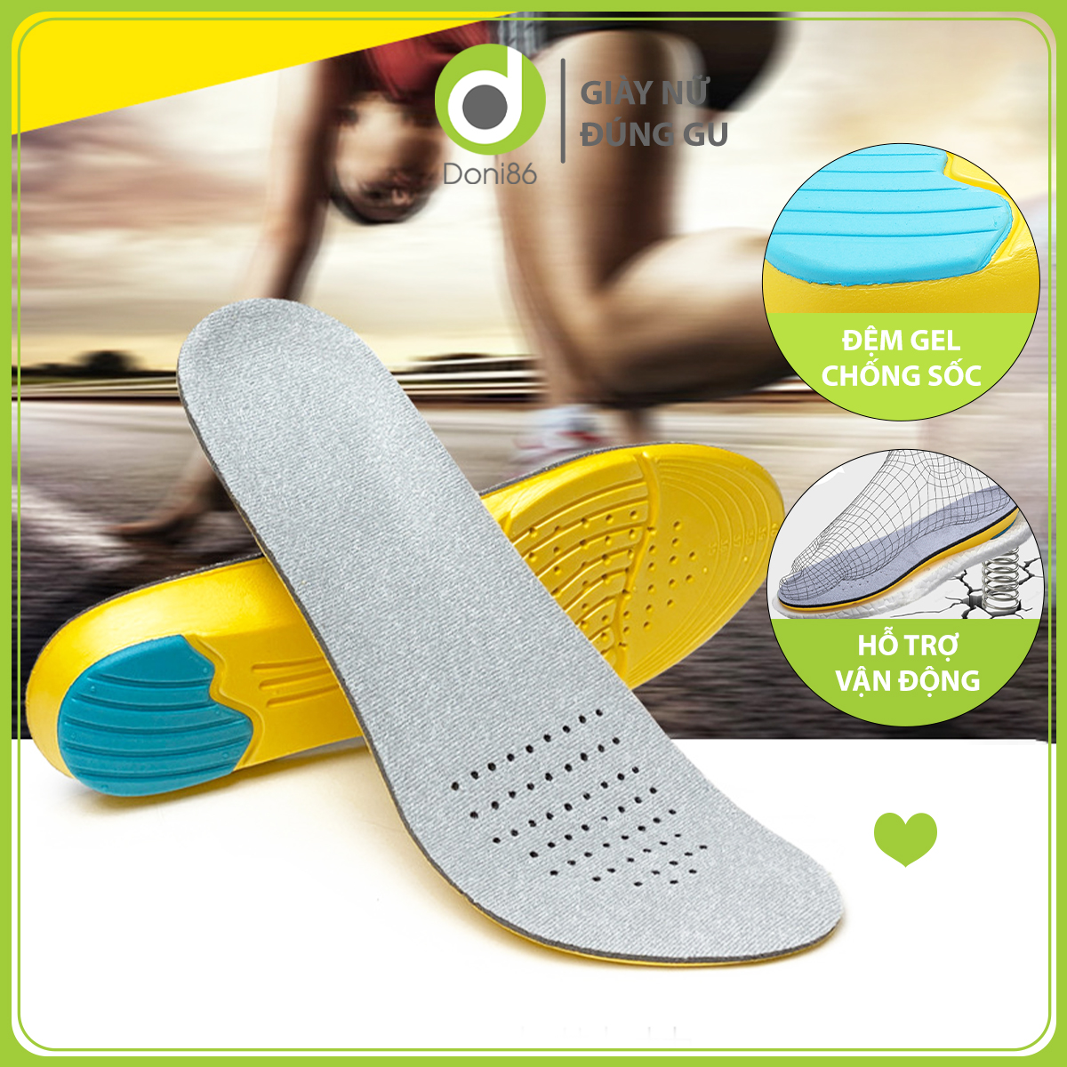 [HCM]1 cặp lót giày thể thao biết thở thoáng khí và êm chân dùng cho giày chạy bộ giày tập gym giày đi bộ giày sneaker giày lười giày búp bê - Loại 3 lớp hút mồ hôi - PK26