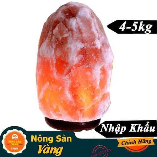 [HCM]Đèn Đá Muối Cao Cấp Nhập Khẩu Pakistan (4-5Kg) - trang tri nhà cửa văn phòng lọc không khi làm đèn ngủ