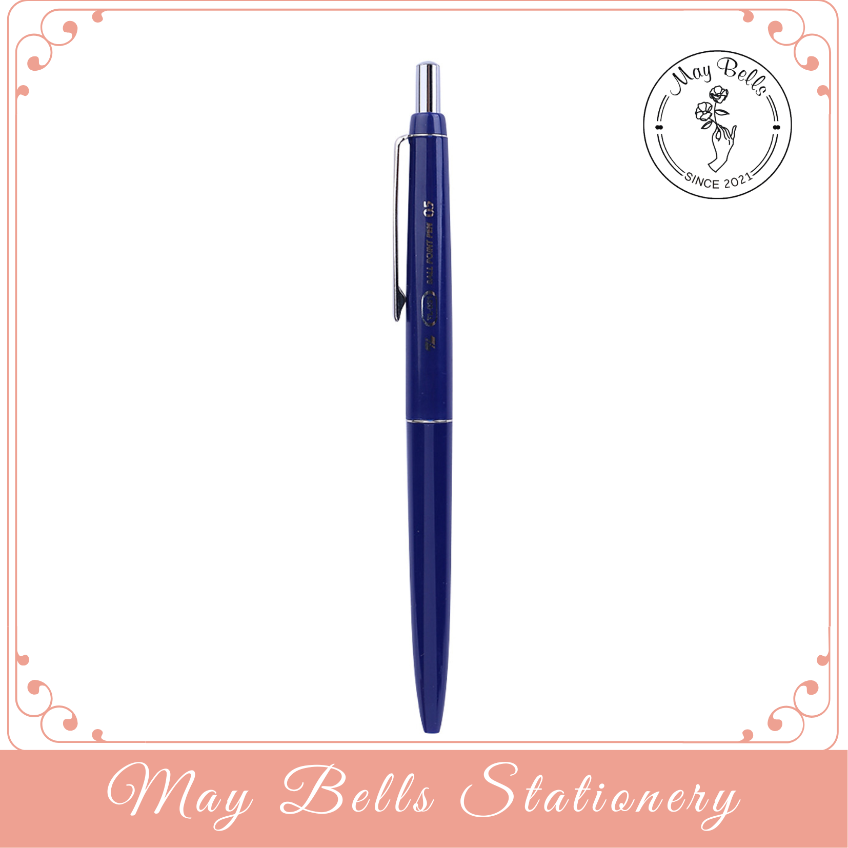 Bút bi thiên long tl-031 xanh kiểu bấm ngòi 0.5mm