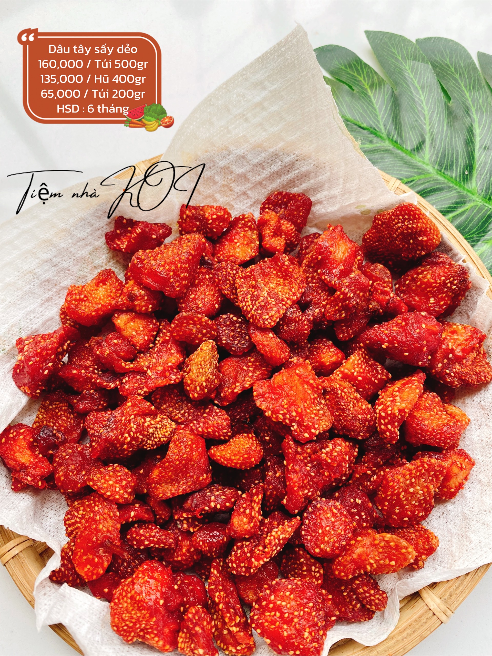 Dâu tây sấy dẻo/ túi 500gr - đặc sản đà lạt