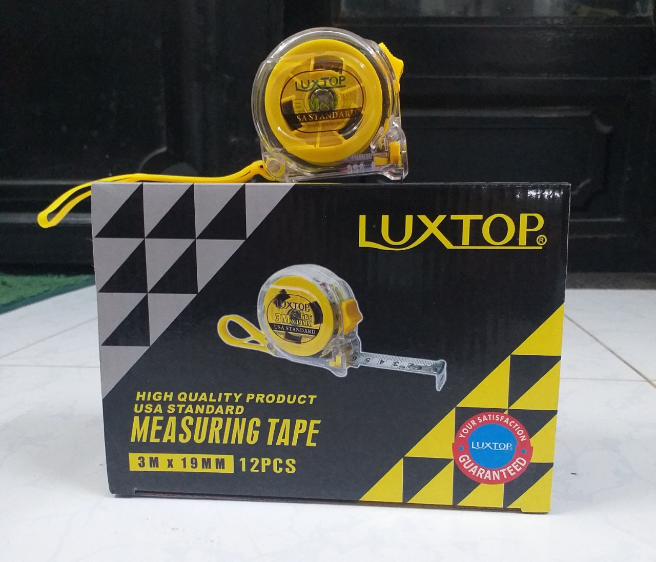 Thước kéo luxtop - usa nhựa trong 2 mặt lỗ ban 3 mét/5 mét