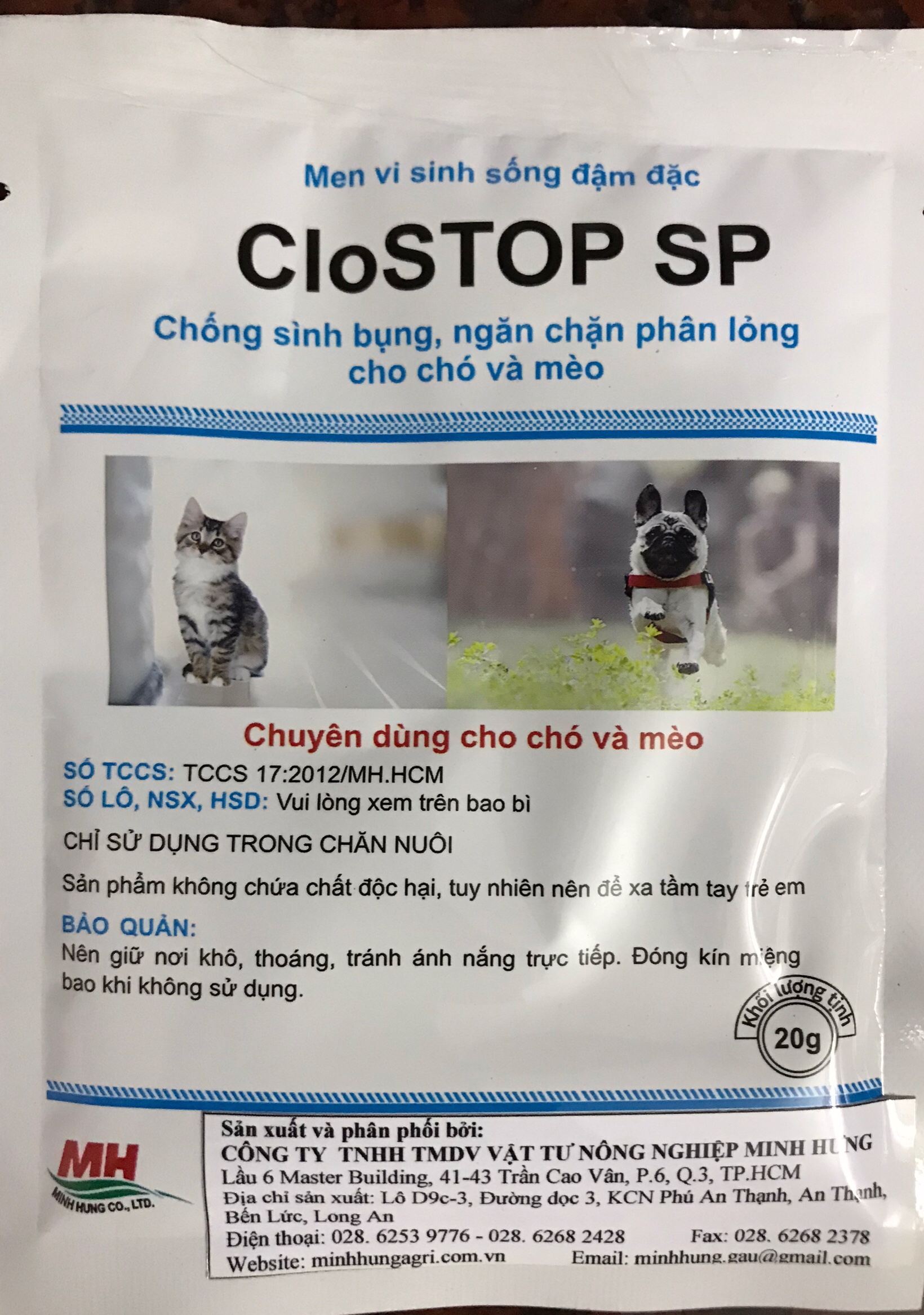 [20g] MEN TIÊU HÓA CHO CHÓ MÈO CloSTOP SP