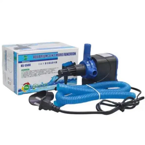 Đầu máy bơm lọc rs - 5500 3 chức năng: bơm + lọc + sục khí oxy bể cá