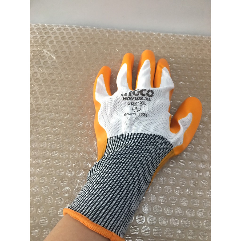 Đôi găng tay latex size xl ingco hgvl08-xl