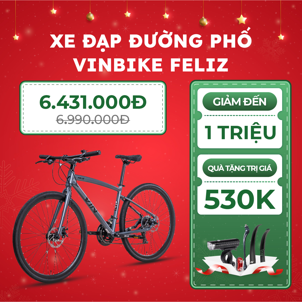 [TRẢ GÓP 0% ][FREESHIP] Xe Thể Thao Đạp Đường Phố Touring VINBIKE Feliz – Bánh 700C – 2023