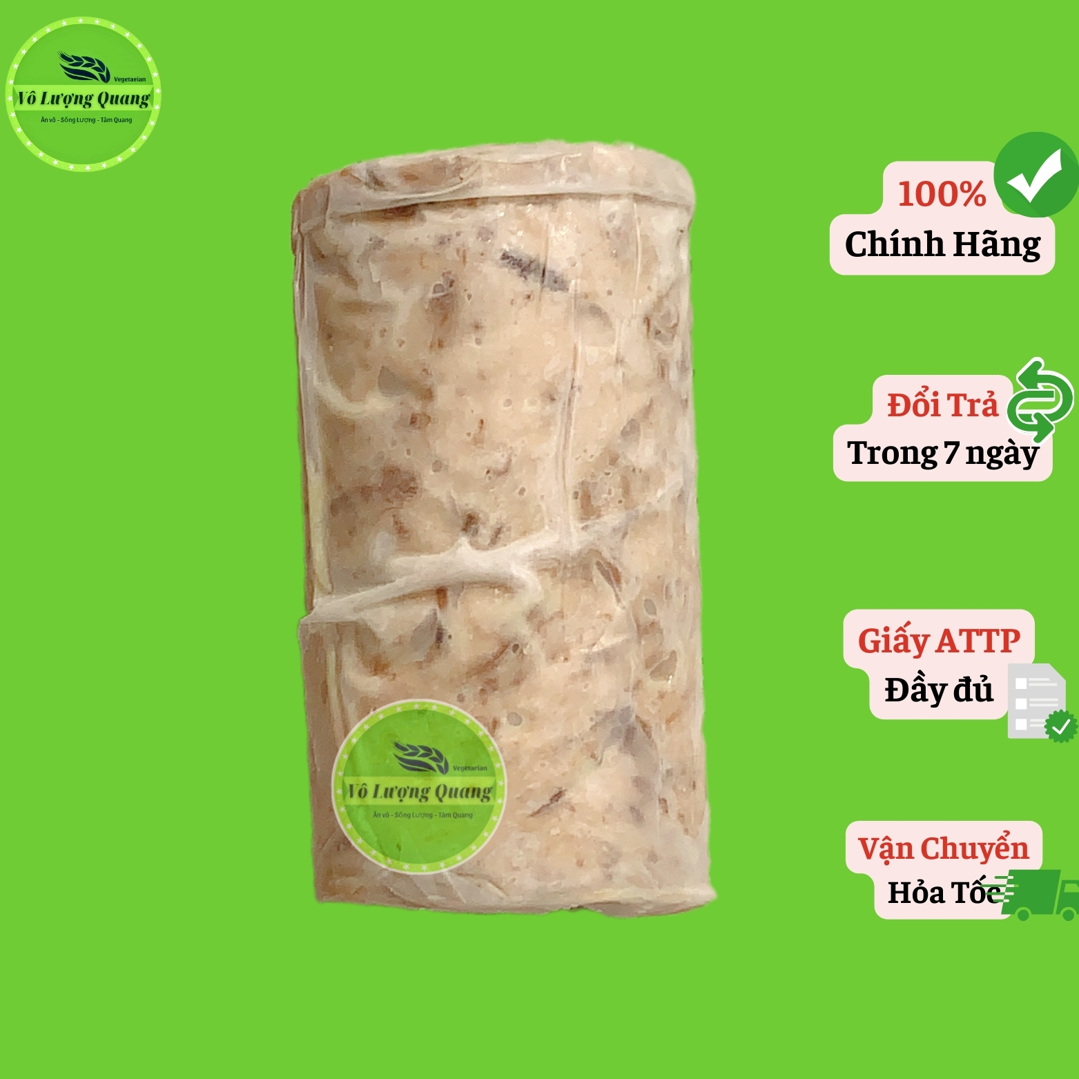 Chả nấm đông cô chay/ chả chân nấm chay _ vô lượng quang /hàng lạnh / chỉ bán hcm /khách đặt ship 2h